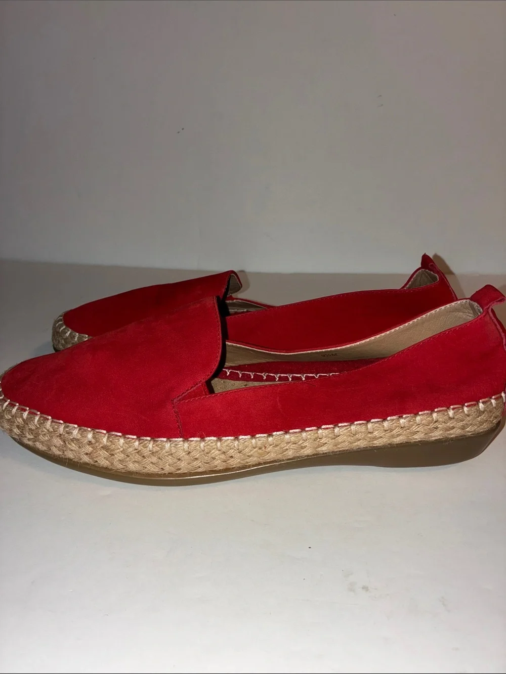 Vaneli Sport, Women’s 9.5, Red Suede Espadrille Slip-On Shoes